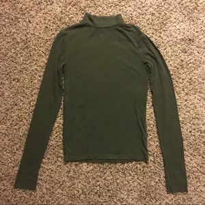 olive green mock neck